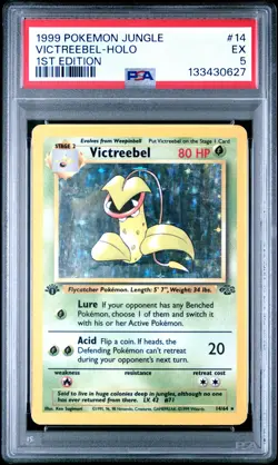 1999 POKEMON JUNGLE 1ST ED #14 VICTREEBEL-HOLO PSA 5 - Image 1