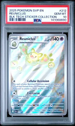 2025 POKEMON SVP EN-SV BLACK STAR PROMO #212 REUNICLUS PSA 10 - Image 1