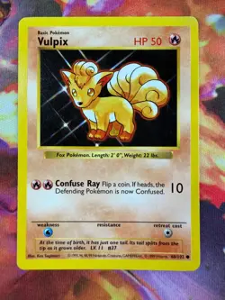 Vulpix 68/102 LP Shadowless Base Set 1999 Pokemon TCG - Image 1