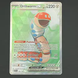 Pokemon 2024 Stellar Crown Orthworm EX #162/142 Ultra Rare NM - Image 3