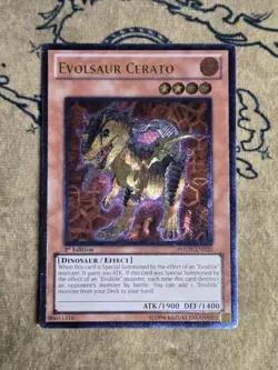 Ygioh Evolsaur Cerato PHSW-EN020 1st Edition Ultimate Rare LP - Image 1