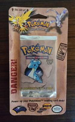 Pokemon Fossil RARE Blister Booster Pack WOTC Factory Sealed Mint Lapras Artwork - Image 4