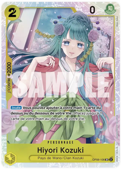 One Piece 2025 ° PRB01 ° Francais ° Hiyori Kozuki ° OP06-106 ° SR - Image 1