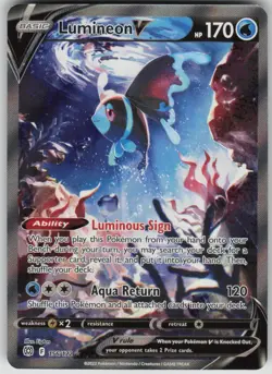 Pokemon TCG Lumineon V (Alternate Full Art) SWSH09: Brilliant Stars 156/172 - Image 1