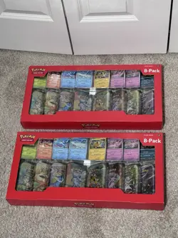 2x Lot Pokemon Prismatic Evolutions Costco 8 Mini-Tin Bundle SEALED 🎅 🎄 - Image 1
