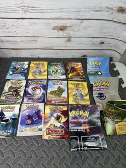 Lot of 15 Pokemon Trading Card Game TCG Rule Books Card Lists And Playmats - Image 1