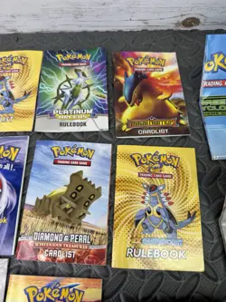 Lot of 15 Pokemon Trading Card Game TCG Rule Books Card Lists And Playmats - Image 3