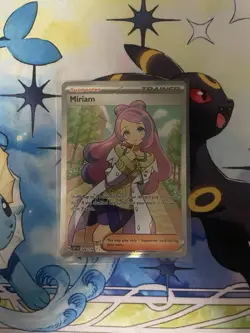 Pokemon TCG Miriam Trainer Full Art Holo Scarlet & Violet Base Set 238/198 - Image 1