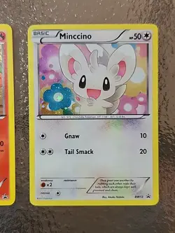 Pokemon TCG Darumaka BW18 & Minccino BW13 Black Star Promo Holo NM - Image 3