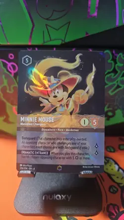 Disney Lorcana Musketeer Champion Minnie Mouse Card Enchanted 206/204 Foil - Image 1