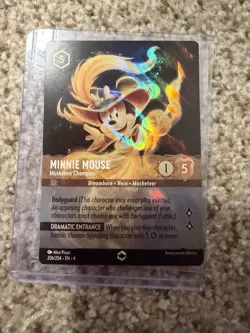 Disney Lorcana Musketeer Champion Minnie Mouse Card Enchanted 206/204 Foil - Image 1
