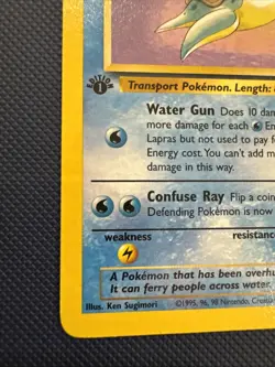 1999 1st Edition Lapras LP Non-Holo Rare Fossil 25/62 Vintage Pokemon TCG WOTC - Image 2