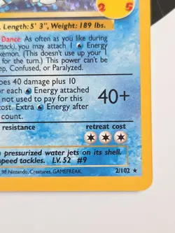 Blastoise 2/102 Holo Rare Celebrations 25th Anniversary Pokemon Card NM/M - Image 5