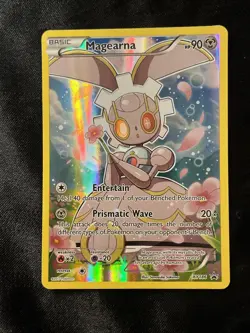 2017 Pokemon TCG Magearna XY186 NM Full Art Holo Black Star Promo XY Promo - Image 1