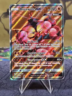 Buzzwole GX 104/111 Crimson Invasion Full Art Ultra Rare Pokemon Card NM - Image 1