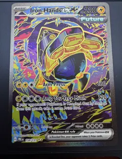 Pokemon TCG Iron Hands EX Prismatic Evolutions Card 154/131 NM Condition - Image 1