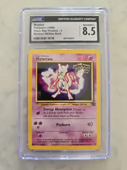 Mewtwo 1999 Pokemon Black Star Promo Card CGC 8.5 - Image 1