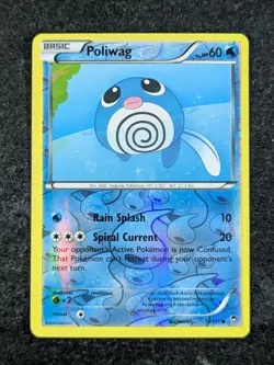 2014 Pokemon XY Furious Fists POLIWAG Reverse Holo Rare Foil #15/111 - Image 1