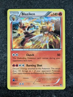 2014 Pokemon XY Furious Fists BLAZIKEN Holo Rare Foil English #14/111 - Image 1