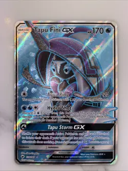 2017 Pokemon Burning Shadows TAPU FINI GX #133 133/147 FA Full Art Holo NM - Image 1