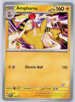 Pokemon TCG Ampharos SVP 109 Battle Academy 2024 Stamp Black Star Promo - Image 1
