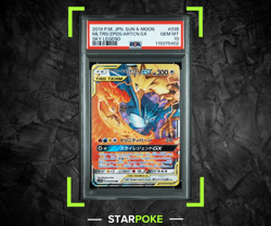 Pokemon PSA 10 Moltres Zapdos Articuno GX 035/054 Tag Team Sky Legend Japanese - Image 1