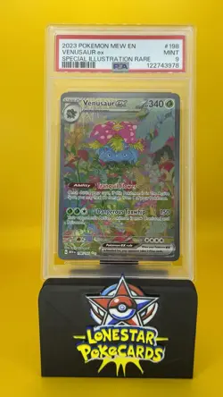 Pokemon TCG Venusaur EX 198/165 Scarlet & Violet 151 PSA 9 Graded Mint SAR - Image 1