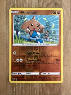 Pokemon TCG Hitmontop Vivid Voltage 088/185 Reverse Holo Uncommon LP - Image 1