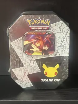 Pokemon TCG 25th Anniversary Celebrations Tin Lance's Charizard V New Sealed 820650809880 - Image 1