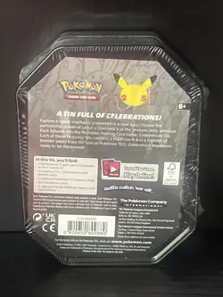 Pokemon TCG 25th Anniversary Celebrations Tin Lance's Charizard V New Sealed 820650809880 - Image 3