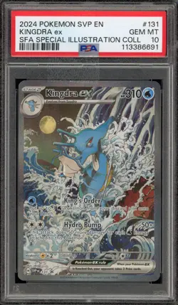 Pokemon Kingdra ex SFA Special Illustration Coll. Promo SVP EN 131 PSA 10 - Image 1