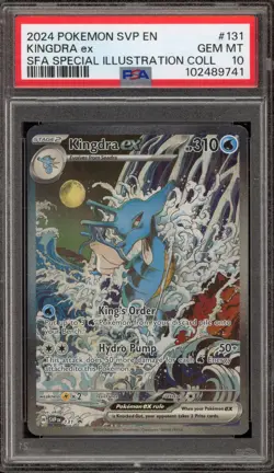 Pokemon Kingdra ex SFA Special Illustration Coll. Promo SVP EN 131 PSA 10 - Image 1