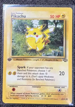 PIKACHU Jungle 1st Edition WotC 60/64 NM - Pokemon Card TCG Vintage - Image 1