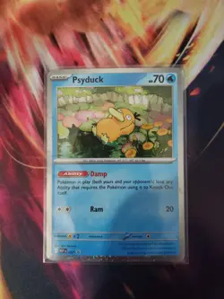 Pokemon TCG Psyduck MEP 007 Black Star Promo Cosmos Holo Promo Rare - Image 1