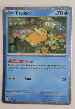 Pokemon TCG Psyduck MEP 007 Black Star Promo Cosmos Holo Promo Rare - Image 1