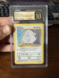 CGC 10 Pristine Chansey 015/034 Trading Card Game Classic Pokemon Card - Image 1