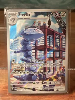 Pokemon TCG Steelix 208/182 Paradox Rift Illustration Rare Card NM/M Condition - Image 1