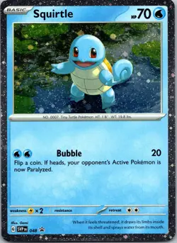 Squirtle - (Cosmos Holo) Holofoil Promo SV: Scarlet & Violet Promo Cards 048 NM - Image 1