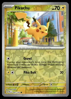 Pikachu 62/193 Pokemon Card Paldea Evolved Common 70 HP Rev Holo NM CW - Image 1