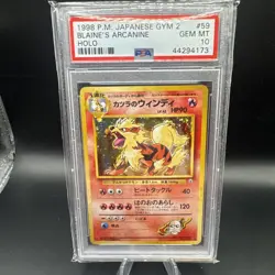 Blaine’s Arcanine Gym 2 Japanese 1998 Rare Holo Pokemon Card PSA 10 - Image 1