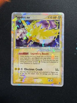 Pomemon TCG Zapdos EX Fire Red Leaf Green Holo Card 116/112 Rare Secret R NM-LP - Image 1