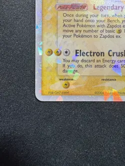 Pomemon TCG Zapdos EX Fire Red Leaf Green Holo Card 116/112 Rare Secret R NM-LP - Image 3