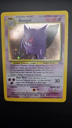 Gengar 5/62 Holo - Near Mint - Fossil - WoTC Rare Vintage Pokemon Card - Image 2