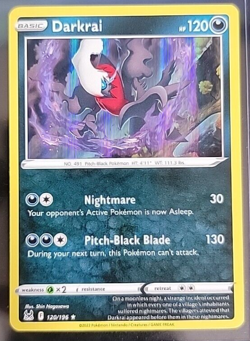 Pokemon TCG Darkrai Sword & Shield - Lost Origin 120/196 Holo Holo Rare - Image 1