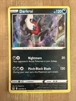 Pokemon TCG Darkrai Sword & Shield - Lost Origin 120/196 Holo Holo Rare - Image 1