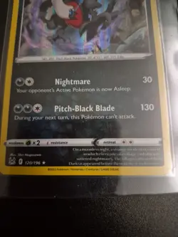 Pokemon TCG Darkrai Sword & Shield - Lost Origin 120/196 Holo Rare NM US SELLER - Image 3