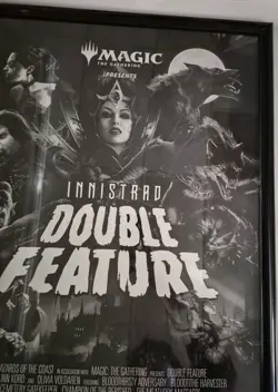 MTG Magic Innistrad: Double Feature WPN Promotional Poster Black & White READ - Image 3