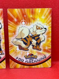 Pokemon Topps Growlithe #58 & Arcanine #59 1999 Topps TV Animation Non Holo - Image 3