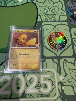 Pikachu 051/162 Pokemon Day 30th Anniversary Stamped Promo TCG Plus Coin - Image 1