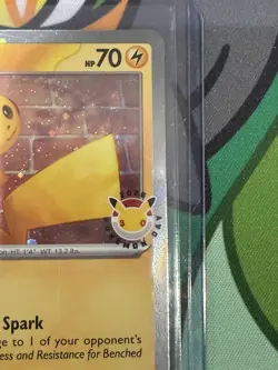 Pikachu 051/162 Pokemon Day 30th Anniversary Stamped Promo TCG Plus Coin - Image 2